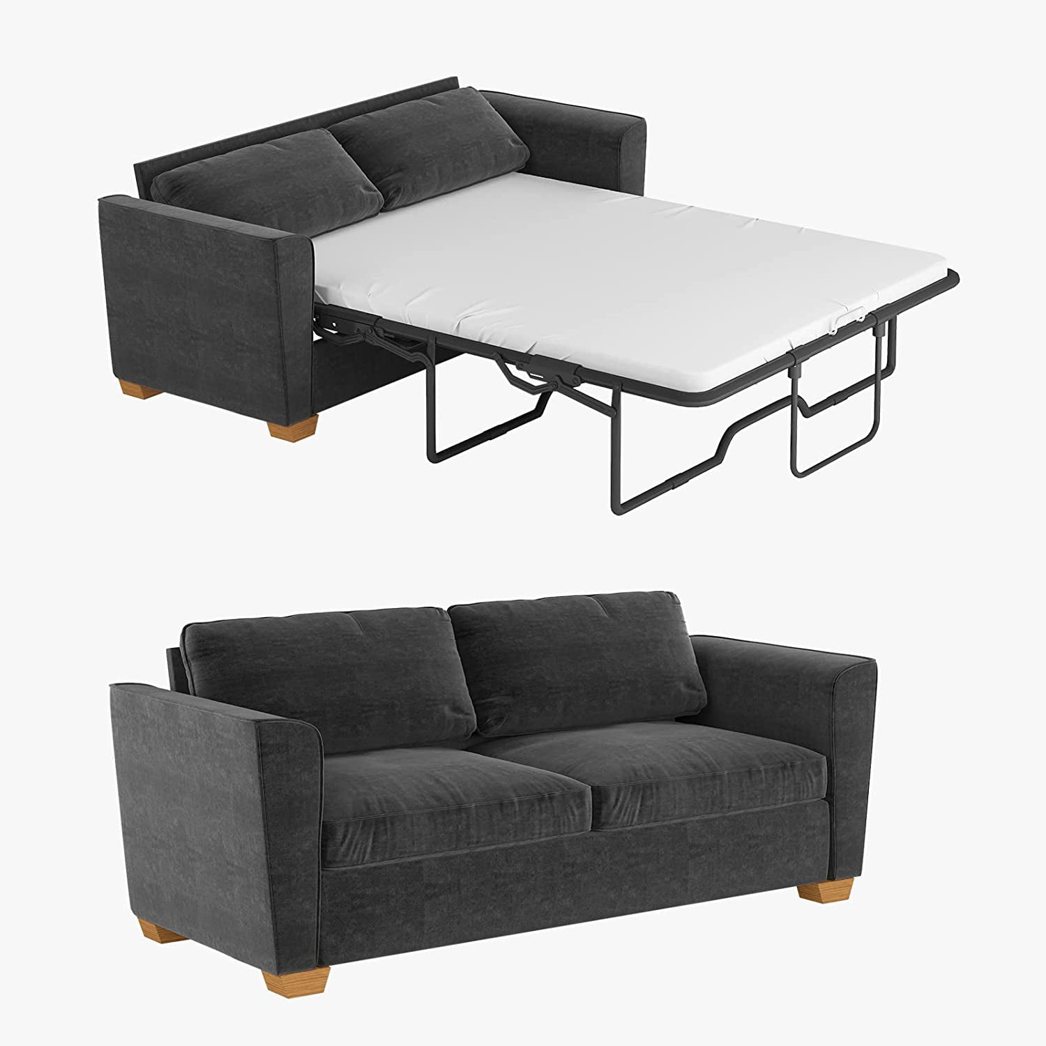 Mjkone Pull Out Sofa Bed, Sleeper Sofa Bed with Memory Foam Mattress, 2in1 Pull Out Couch Bed