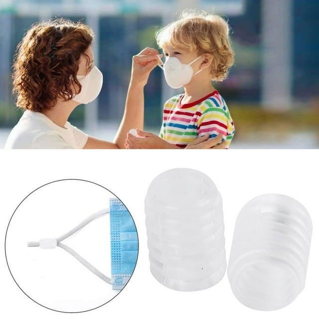 Conectores de Cuerda de Banda de Oreja con Hebilla de Ajuste 400 PCS ANGGREK Silicona Transparente