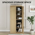 thumbnail image 6 of MAYEERTY Entryway Storage Cabinet Set of 2 Wood Accent Cabinet for Living Room,Brown, 6 of 8