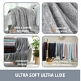 thumbnail image 4 of Swift Home Oversized 60" x 70" Extra-Fluffy High Pile Cotton Candy Soft Faux Fur Throw Blanket, 4 of 6