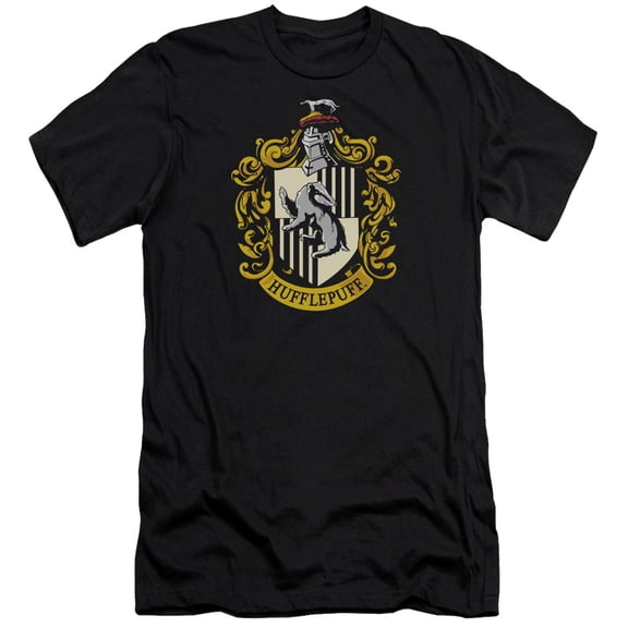Harry Potter - Hufflepuff Crest - Premium Slim Fit Short Sleeve Shirt - Medium