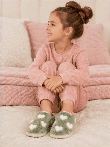Walmart Girl's Mom and Me Family Matching Slippers, Sizes 1-2