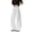 White, variant on Womens Pants Unisex Solid Color Loose Fit Elastic Waist Linen Pants Youth Casual Straight Leg Comfortable Long Pants Daily Bottoms