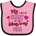 thumbnail image 3 of Inktastic My Heart Belongs to My Oma Boys or Girls Baby Bib, 3 of 4