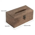 thumbnail image 4 of Wooden Tissue Box, Wooden Retro Tissue Box Paper Napkin Holder Case For Sitting Room, Bedroom, Study, Office, Car, 4 of 8