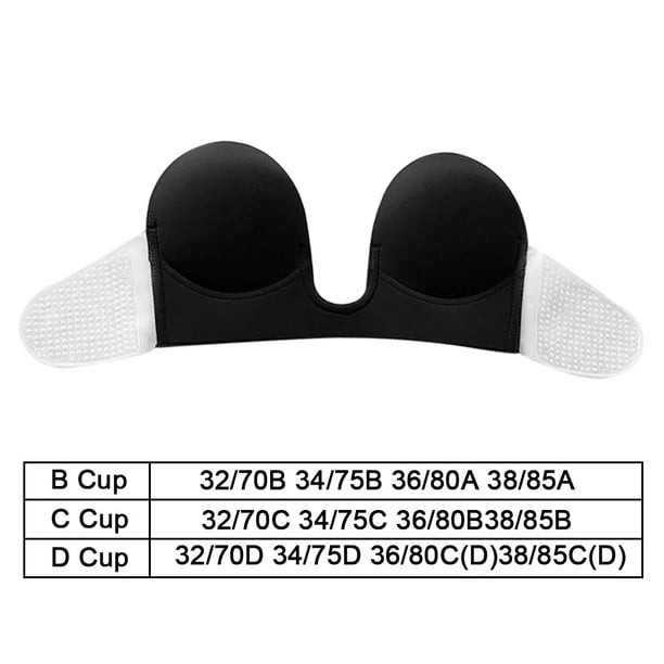 Strapless bra V Shape Push Deep Plunge Invisible Bras For Women Self  Adhesive Sticky Bras Reusable Bra Breathable (skin color, CUP B) :  : Clothing, Shoes & Accessories
