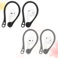 thumbnail image 2 of 2 Pairs Comfortable Earphone Ear Hooks Silicone Earbuds Covers Anti Slip Holders Compatible with AirPods for Running Jogging Cycling (Grey/Black), 2 of 5