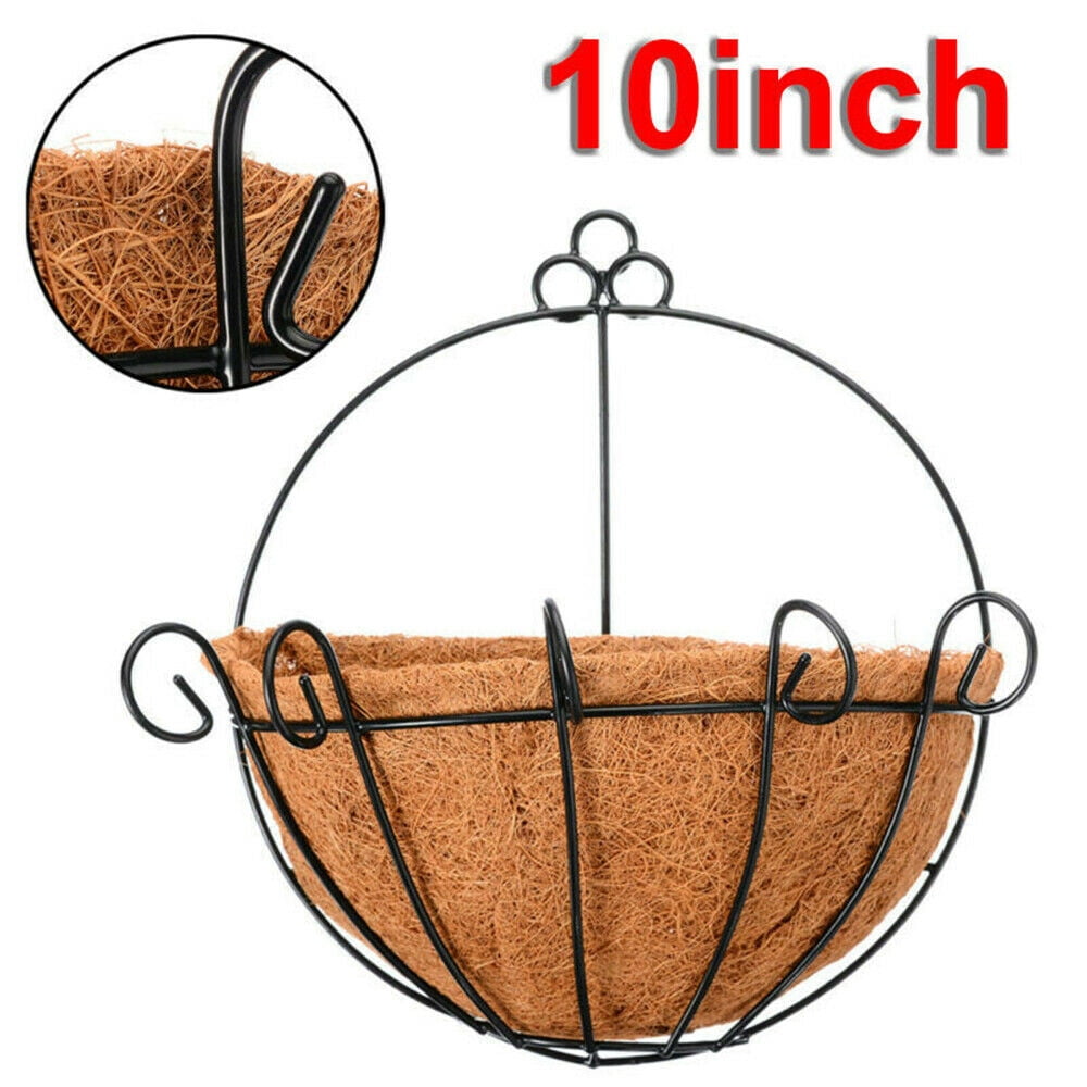 Details about  / 1xWall Fence Plastic Hanging Basket Garden Plant Flower Pot Planter W// Chain