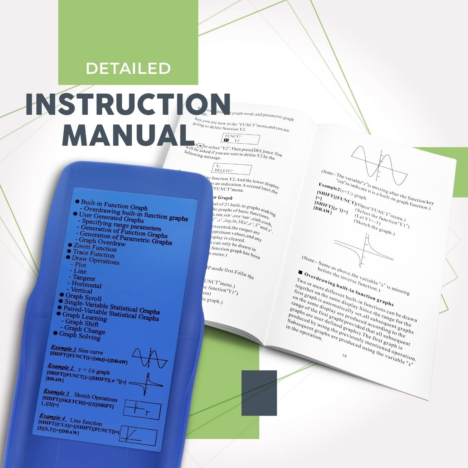 "Scientific Calculator with Graphic Functions - Multiple Modes with Intuitive Interface - Perfect for Beginner and Advanced Courses, High School or College "