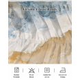 thumbnail image 7 of Abstract Beach Ocean Bed Skirt California King Size 16" Drop Summer Coastal Sea Waves Beige Gradient Ruffled Wrap Around Bed Skirts Adjustable Elastic Bedskirt Dust Ruffle for California King Bed, 7 of 7