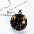 thumbnail image 2 of Halloween Castle Glass Circular Pendant Necklace - Women's Jewelry, 2 of 5