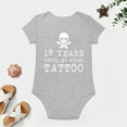 thumbnail image 4 of 18 Years Until My First Tattoo Baby Bodysuit – Funny Baby Shower Gift – Cute Infant One-Piece Romper for Boys Or Girls Gray-style 6months, 4 of 7