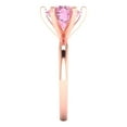 thumbnail image 3 of 3.0ct round cut pink Zircon 18k rose gold Bridal Wedding Engagement Promise Anniversary Ring for Women size 6.5, 3 of 7