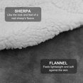 thumbnail image 3 of Sherpa Fleece Throw Blanket, Twin Size Soft Fuzzy Throw Blankets, Gray Warm Blanket, Cozy Fluffy Comfy for Sofa, Couch, Bed, Camping, Travel, 60" x 80", 3 of 8