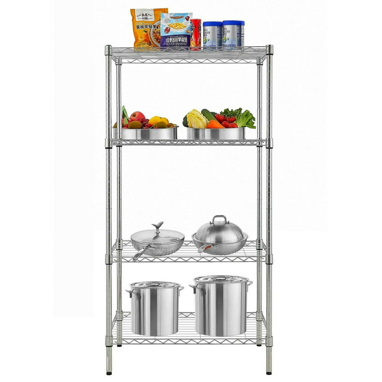 Zimtown 3 Tier Metal Storage Rack Wire Shelving Unit for Small Dorms/Kitchen, 18L x 8W x 18H Inches, Size: 17.7, Silver