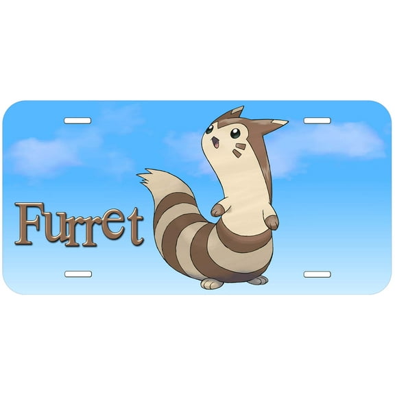 Furret Novelty Car Auto License Plate