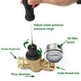U.S. Solid Adjustable RV Water Regulator Valve w/ Pressure Gauge, Tank