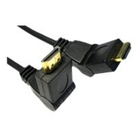 Inland Gold 90-Degree Swivel 1.4a HDMI Cable, 10'