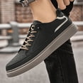 thumbnail image 6 of Men'S Stylish Low-Top Casual Sneakers -   | Sleek Shoe Design | Durable Rubber Sole Comfortable, Durable, and Versatile for Business or Outdoor Wear, Brown with Yellow Accents, Business Casual Shoes, 6 of 8