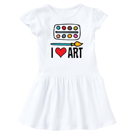 

Inktastic Painting I Love Art Gift Baby Girl Dress