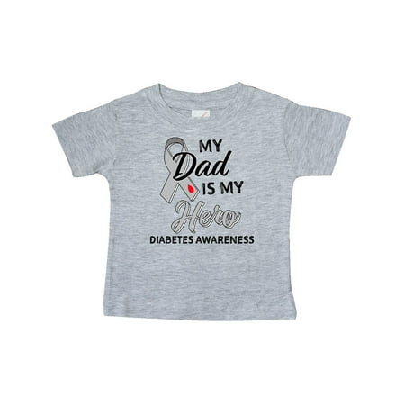 

Inktastic My Dad is My Hero- Diabetes Awareness Gift Baby Boy or Baby Girl T-Shirt