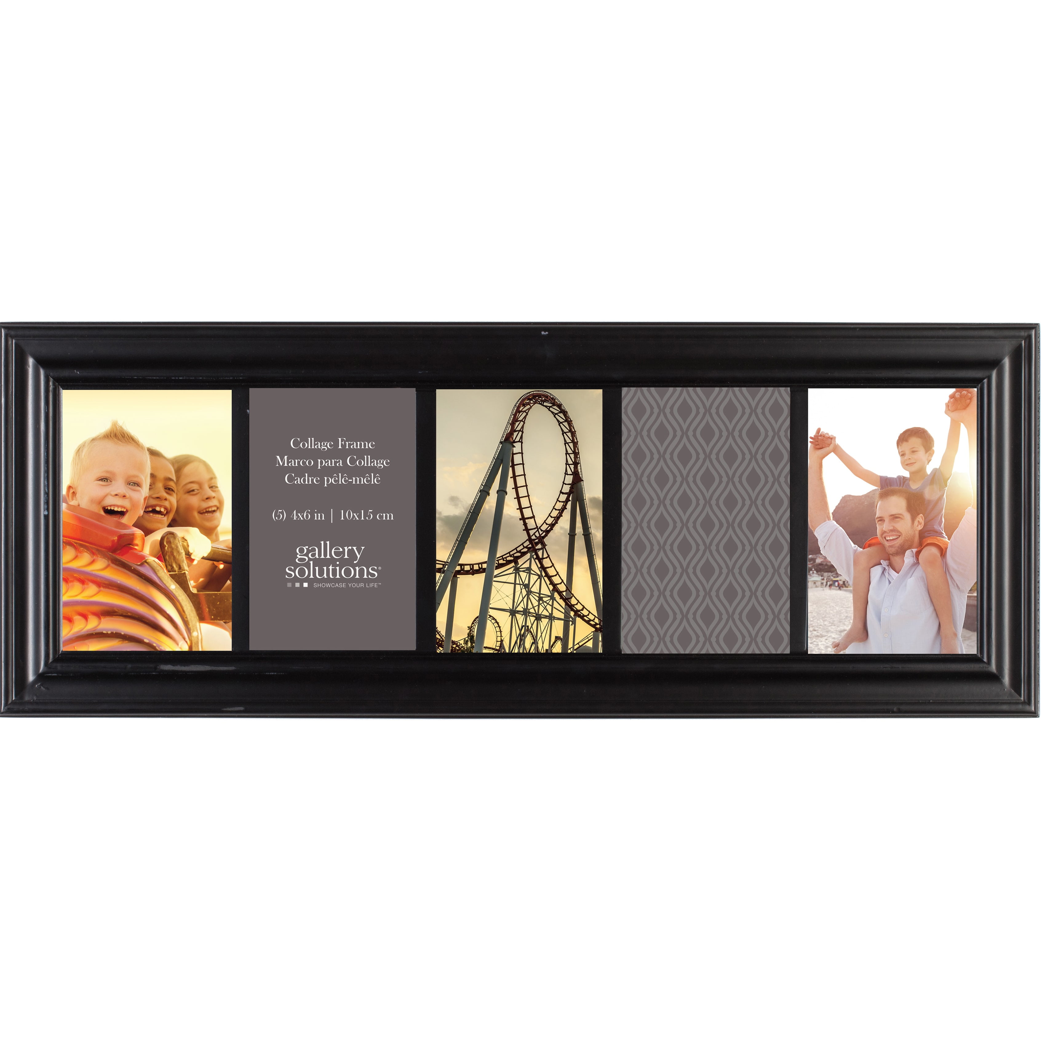 Black 5 Opening 4x6 Collage Matted frame by Gallery Solutions trade