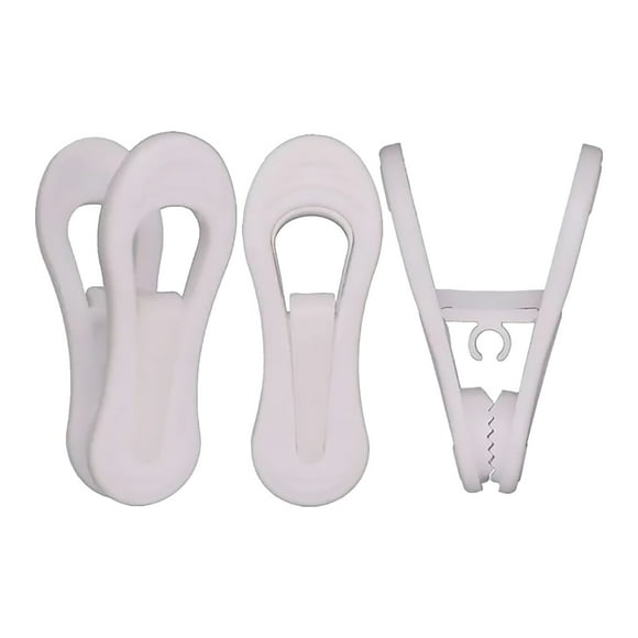 Harpily Fixing Clip 30Pcs Round Head Pp Plastic Clip Round Tube Hanger Accessories Clothes Clip One Size White