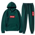 thumbnail image 3 of Chándal para hombre, ropa deportiva para correr, sudaderas informales, pantalones deportivos, ropa de calle, jersey con estampado de letras, sudaderas con capucha de forro polar, traje deportivo, 3 of 5