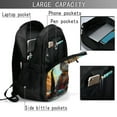 thumbnail image 4 of Daiia Riverside Meditating Cat Pattern USB Charging Backpack for Men and Women, Anti-Theft Backpack,Travel Backpack,School Backpack,College Backpack,Laptop Backpack, 4 of 7
