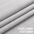thumbnail image 3 of 100% Blackout Window Curtains 54 inches Long 2 Panels Set, Faux Linen Look Thermal Insulated Grommet Drapes, Room Darkening Curtain for Bedroom Living Room(W52 x L54 Inch, White), 3 of 9