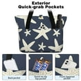 thumbnail image 2 of Tote Bag for Women - Summer Ocean Starfish Shoulder Bag - Large Utility Work Duffle Bag with Zipper Handbag for Travel, Work, Sprots, 2 of 5