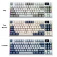thumbnail image 5 of K86 Gaming Clavier Rétroéclairé Coloré Mécanique 87 Touches Clavier Filaire/sans Fil Portable Design Silencieux pour Ordinateur Portable PC Tablette machine à Remonter le Temps Axe Baleine Bleue, 5 of 5