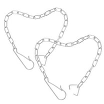 2pcs Stainless Steel Toilet Flapper Chain for Home Use Silver Color Universal Fit for Most Toilets