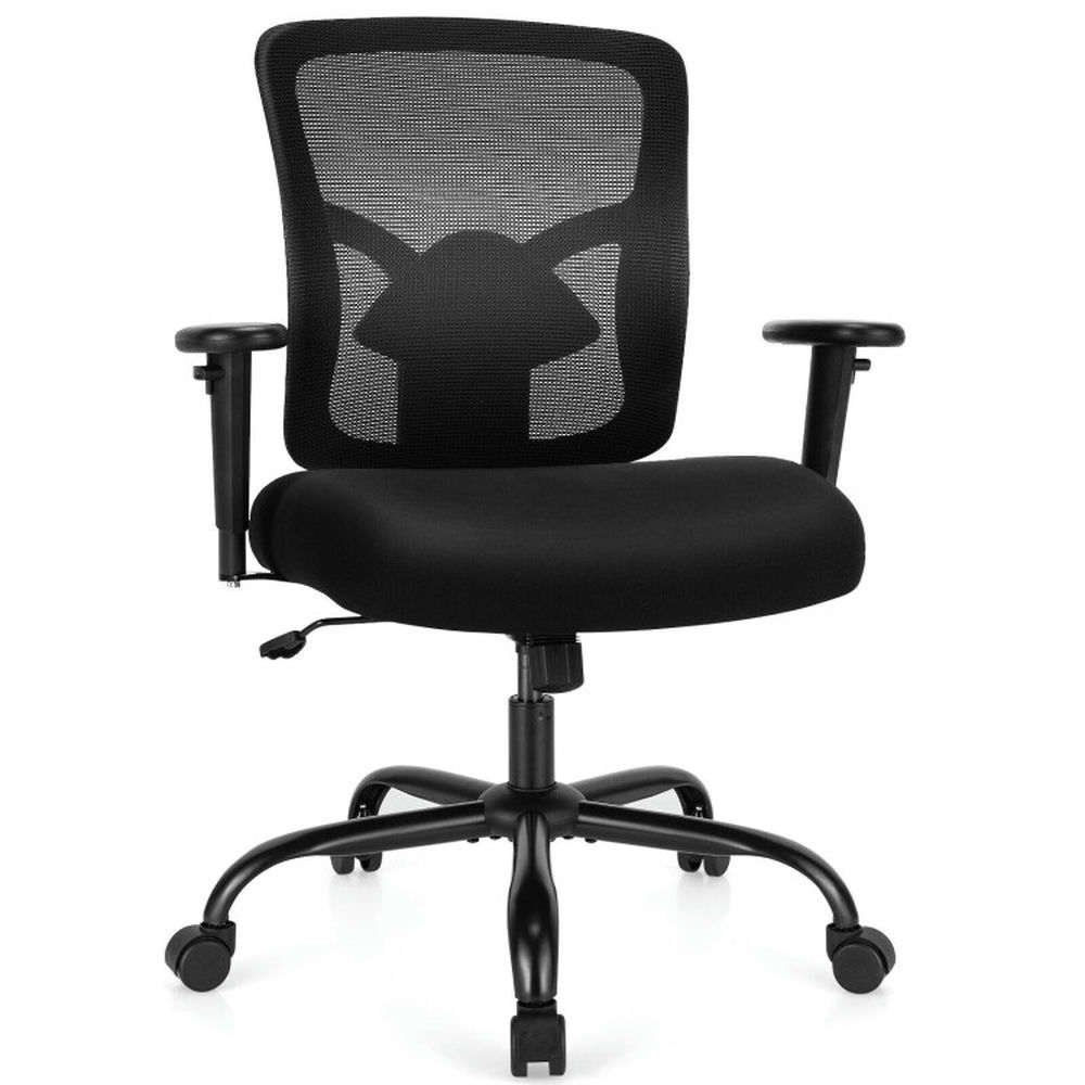 Demi Bonn 400LBS Mesh Big and Tall Office Chair Swivel Task Chair for Home, Bedroom, Study, Rolling Work Computer Desk Chair, Black