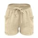 thumbnail image 3 of MKLEKYY Pantalones Cortos Para Correr Mujer Pantalones Casuales De Pierna Recta Para Mujer Pantalones Cortos Deportivos De Cintura Alta Sueltos Pantalones Casuales De Moda, 3 of 4