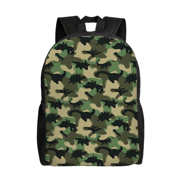 Balery Camouflage Dinosaur Mochila - Mochila Estilosa y Duradera para Laptop de 15 Pulgadas con Tela Oxford Impermeable