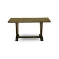 thumbnail image 3 of East West Furniture V776SI737-7 7-Pc Kitchen Dining Room Set- 6 Parson Dining Chairs with Limelight Linen Fabric Seat and Button Tufted Chair Back - Rectangular Table Top & Wooden Legs -..., 3 of 9
