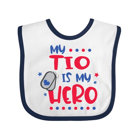 

Inktastic Memorial Day My Tio is My Hero Gift Baby Boy or Baby Girl Bib