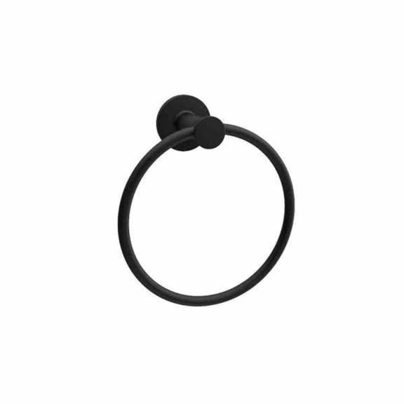 Wall Mounted Lucien Towel Ring in Matte Black