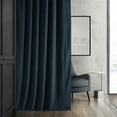 thumbnail image 4 of Half Price Drapes Signature Midnight Blue Velvet Blackout Curtains For Bedrooms (1 Panel), 50WX 108L, 4 of 12