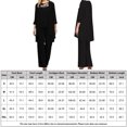 thumbnail image 2 of Cárdigan Vestido de gasa de 3 piezas, traje ahuecado para mujer, cárdigan, chaleco, pantalones, traje de vacaciones Kuymtek Negro T L para Mujer, 2 of 6
