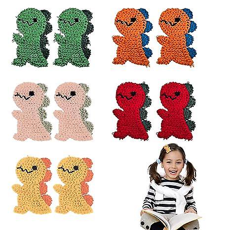 Paquete de 10 pinzas para el pelo de dinosaurio, pinzas para el pelo con broches de animales bonitos, horquillas para el pelo, accesorios de decoración para peinados de dinosaurio, naranja,