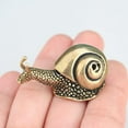 thumbnail image 2 of 2Pcs Snail Decor Outdoor Pond Garden Snail Figurine Brass Snail with Decor Effect the Meaning of the brass color brass, 2 of 6