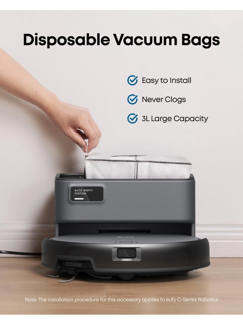 eufy Robot Vacuum C10 with Self Emptying, 8 Weeks Hands Free