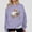 Purple, variant on ITSAME Womens Halloween Print Sweatshirt Crewneck Long Sleeve Loose Fit Ladies Fashion Pullover Top Size L