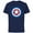 Navy, variant on Marvel Captain America Symbol of Truth Sam Wilson Shield - Short Sleeve Cotton T-Shirt for Adults - Customized-Black
