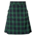 thumbnail image 6 of Kilt Men's Traditional Scottish Kilt Modern Highland Casual Kilt Tactical Kilts with Adjustable Straps Green S, 6 of 6