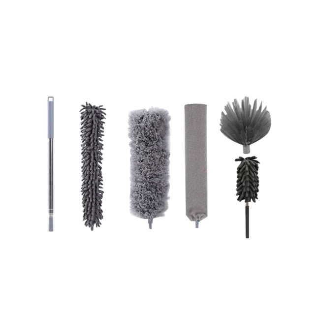 Xihbxyly Plumero Telescópico, Cepillo de Microfibra Multifunción, Cabezales de Limpieza Suaves, Mango Extensible, Eliminación Eficiente de Suciedad y Pelo, Ideal para El Hogar, Dormitorio, Cocina, Ta