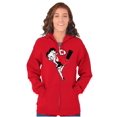 thumbnail image 4 of Betty Boop Love Heart Exclamation Zip Hoodie Sweatshirt Women Brisco Brands M, 4 of 6