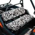 thumbnail image 2 of ZIATUBLES Universal UTV Front Seat Covers, 2-Pack Fits for Kawasaki Mule, Waterproof, Scratch-Resistant and Easy-Clean Protective Covers for Outdoor Farm Ranch (Black Gray Terrazzo), 2 of 8